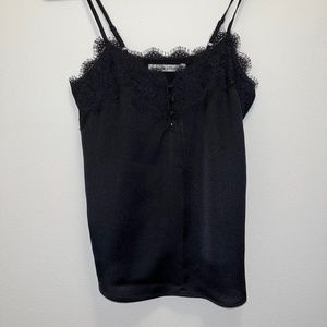 Abercrombie & Fitch Satin Lace Trim Cami